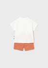 Mayoral Erkek Bebek T-shirt Şort Takım Krem - 01668