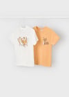 Mayoral Erkek Çocuk 2'li T-shirt Set Sarı - 03063