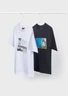 Mayoral Erkek Çocuk 2'li T-shirt Set Siyah-Beyaz - 06040