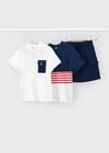 Mayoral Erkek Çocuk 3 Parça Şort T-shirt Takım Lacivert - 03601