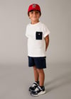 Mayoral Erkek Çocuk 3 Parça Şort T-shirt Takım Lacivert - 03601