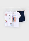 Mayoral Erkek Çocuk 3 Parça Şort T-shirt Takım  - 03603