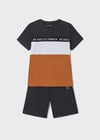 Mayoral Erkek Çocuk Bej Set-Şort Ve Tshirt-Örme 