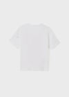 Mayoral Erkek Çocuk Beyaz Tshirt-Kısa Kol-Ceplı 