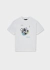 Mayoral Erkek Çocuk Desenli T-shirt Beyaz - 06036