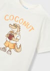 Mayoral Erkek Çocuk Desenli T-Shirt Krem - 03061