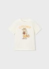 Mayoral Erkek Çocuk Desenli T-Shirt Krem - 03061