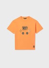 Mayoral Erkek Çocuk Kabartma Desenli T-shirt Turuncu - 06037