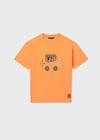Mayoral Erkek Çocuk Kabartma Desenli T-shirt Turuncu - 06037