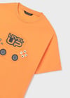 Mayoral Erkek Çocuk Kabartma Desenli T-shirt Turuncu - 06037