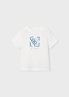 Mayoral Erkek Çocuk Kabartma Desenli T-shirt Beyaz - 03058