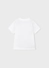 Mayoral Erkek Çocuk Kabartmalı Motor Desenli T-shirt Krem - 03059