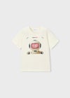Mayoral Erkek Çocuk Robot T-shirt Krem - 03065