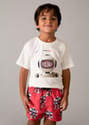 Mayoral Erkek Çocuk Robot T-shirt Krem - 03065
