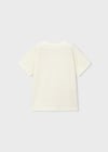 Mayoral Erkek Çocuk Robot T-shirt Krem - 03065