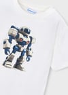 Mayoral Erkek Çocuk Robot T-shirt Krem - 03066