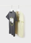 Mayoral Erkek Çocuk Siyah Set-Kısa Kol Tshirt 