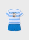 Mayoral Erkek Çocuk T-shirt Şort Takım Mavi - 03602