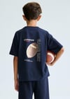 Mayoral Erkek Çocuk T-shirt Şort Takım Lacivert - 06689
