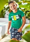 Mayoral Erkek Çocuk Yeşil Set-Bermuda-Baskılı-Örme 