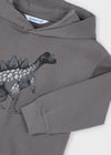 Mayoral Gri Erkek Çocuk Dinazor Baskılı Kapüşonlu Sweatshirt 4407