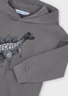 Mayoral Gri Erkek Çocuk Dinazor Baskılı Kapüşonlu Sweatshirt 4407