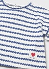Mayoral Kız Bebek Desenli Kısa Kol T-shirt Krem 01082