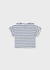 Mayoral Kız Bebek Desenli Kısa Kol T-shirt Krem 01082