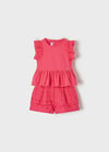 Mayoral Kız Bebek Fuşya Set-Bermuda-Perfore 