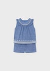 Mayoral Kız Bebek Mavi Bermuda Takım 01298