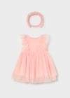 Mayoral Kız Bebek Saç Bandı ve Tül Elbise Set Pembe - 01905