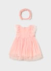 Mayoral Kız Bebek Saç Bandı ve Tül Elbise Set Pembe - 01905