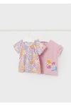 Mayoral Kız Bebek T-shirt 2'Li Kısa Kol 01008