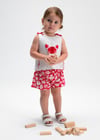 Mayoral Kız Bebek T-shirt Şort Takım Kırmızı 01210