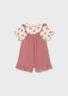 Mayoral Kız Bebek T-shirt Tulum Takım Pembe - 01656