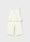 Mayoral Kız Bebek Tığ İşi Pantolon Bluz Takım Krem - 01515