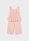 Mayoral Kız Bebek Tığ İşi Pantolon Bluz Takım Pembe - 01515