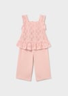 Mayoral Kız Bebek Tığ İşi Pantolon Bluz Takım Pembe - 01515