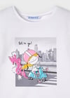 Mayoral Kız Çocuk Beyaz Tshirt-Kısa Kol 