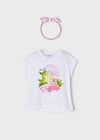 Mayoral Kız Çocuk Beyaz Tshirt-Kısa Kol 