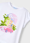 Mayoral Kız Çocuk Beyaz Tshirt-Kısa Kol 