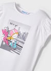 Mayoral Kız Çocuk Beyaz Tshirt-Kısa Kol 