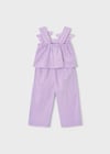 Mayoral Kız Çocuk Çiçekli Bluz ve Pantolon Takım Mor - 03596