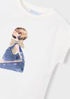 Mayoral Kız Çocuk Desenli T-shirt Beyaz - 03005