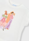 Mayoral Kız Çocuk Desenli T-shirt Beyaz - 03005