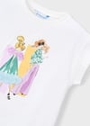 Mayoral Kız Çocuk Desenli T-shirt Krem - 03005