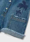 Mayoral Kız Çocuk Mavi Salopet-Denim Kısa 