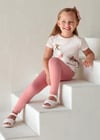 Mayoral Kız Çocuk Pembe Set-Tayt-İşlemeli 