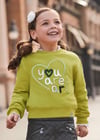 Mayoral Kız Çocuk Yeşil İşlemeli Sweatshirt 04479 