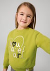 Mayoral Kız Çocuk Yeşil İşlemeli Sweatshirt 04479 